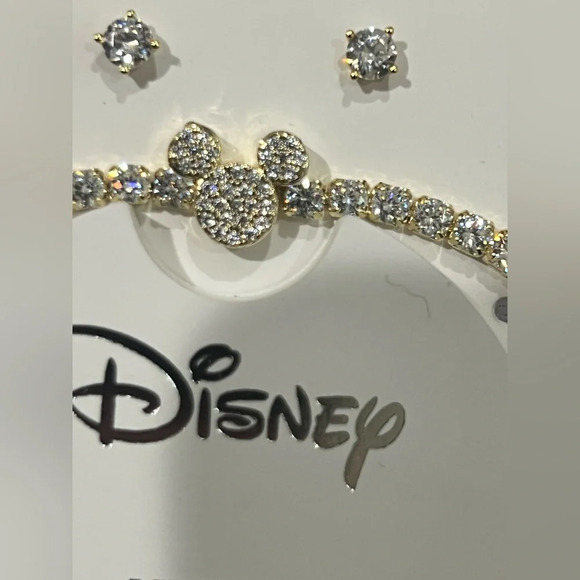 DISNEY MICKEY IS FOREVER ADJUSTABLE BRACELET WITH EARRINGS - Picture 7 of 11